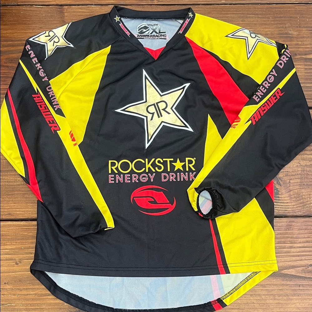 Rockstar Energy Kids Jersey - Black, Yellow, Red